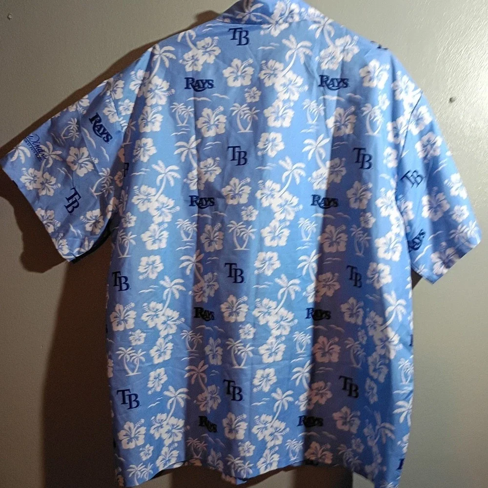 Tampa Bay Devil Rays Hawaiian MLB Baseball Button-down Mens XL #Summer Baseball